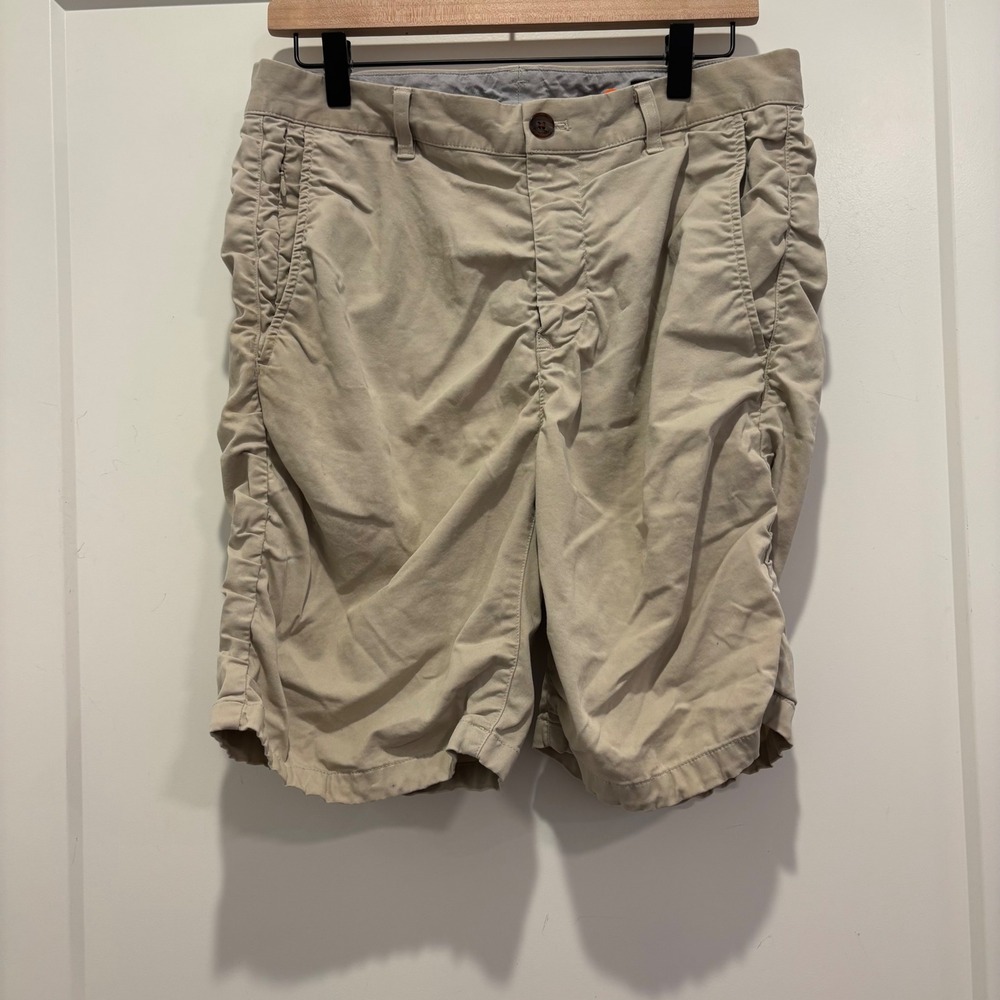 Bonobos Mens Chino Shorts Khaki Tan Size 31 Casual Summer Cotton Blend 8 Inch‎